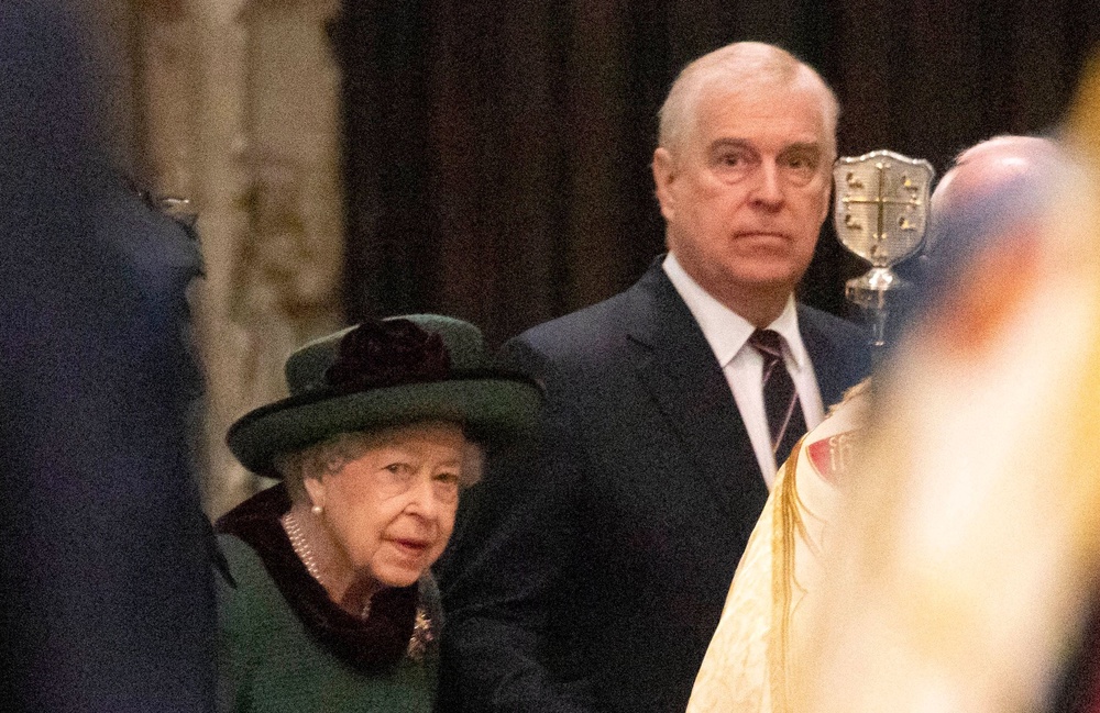 The late Queen Elizabeth II with her son Andrew Mountbatten-Windsor (AFP/Getty)
