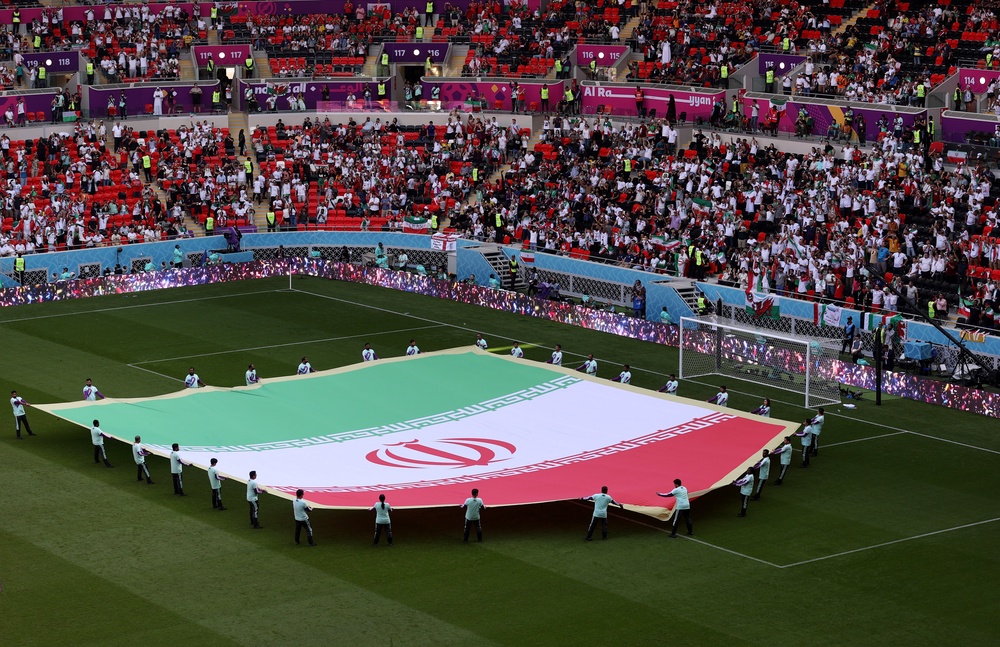 The flag of Iran on show at the 2022 World Cup (Getty)