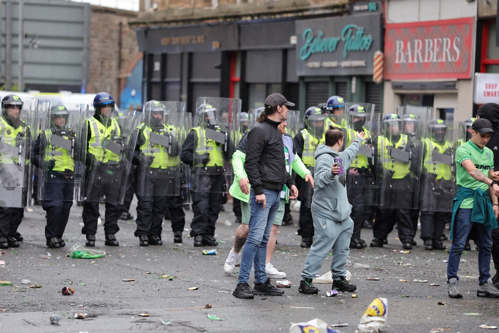 There was some disorder in Glasgow last weekend after Celtic secured the league title (Steve Welsh/PA) (PA Wire)