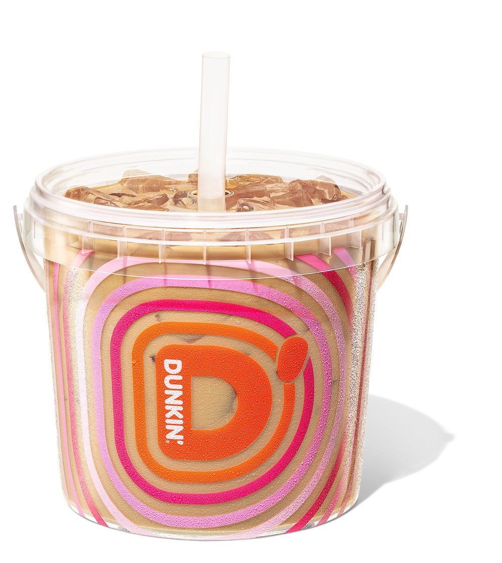 Dunkin' is releasing iced beverage buckets nationwide this Friday (Dunkin')