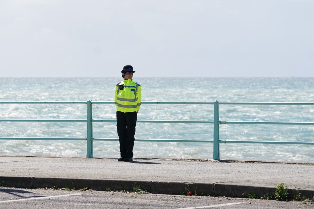 Emergency services at the scene on Madeira Drive, Brighton (Gareth Fuller/PA) (PA Wire)