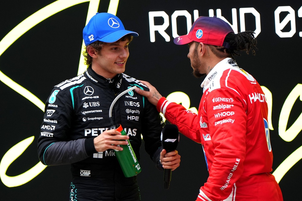 Hamilton trails Kimi Antonelli by 49 points (Getty)