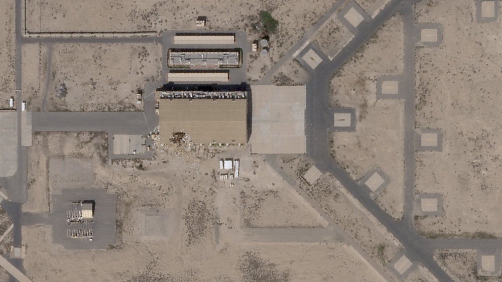 Satellite images show the site of an attack on a US base in Kuwait on March 1 after a drone struck a facility, killing six service members. Survivors say they warned officials about potential vulnerabilities and the need for medical assistance (via REUTERS)