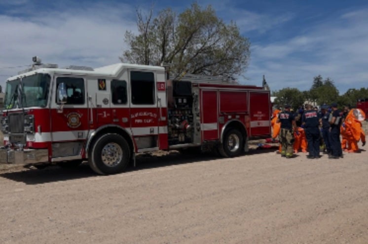The first responders experienced symptoms including nausea and dizziness, after being exposed to the substance, according to authorities (Albuquerque Fire Rescue)