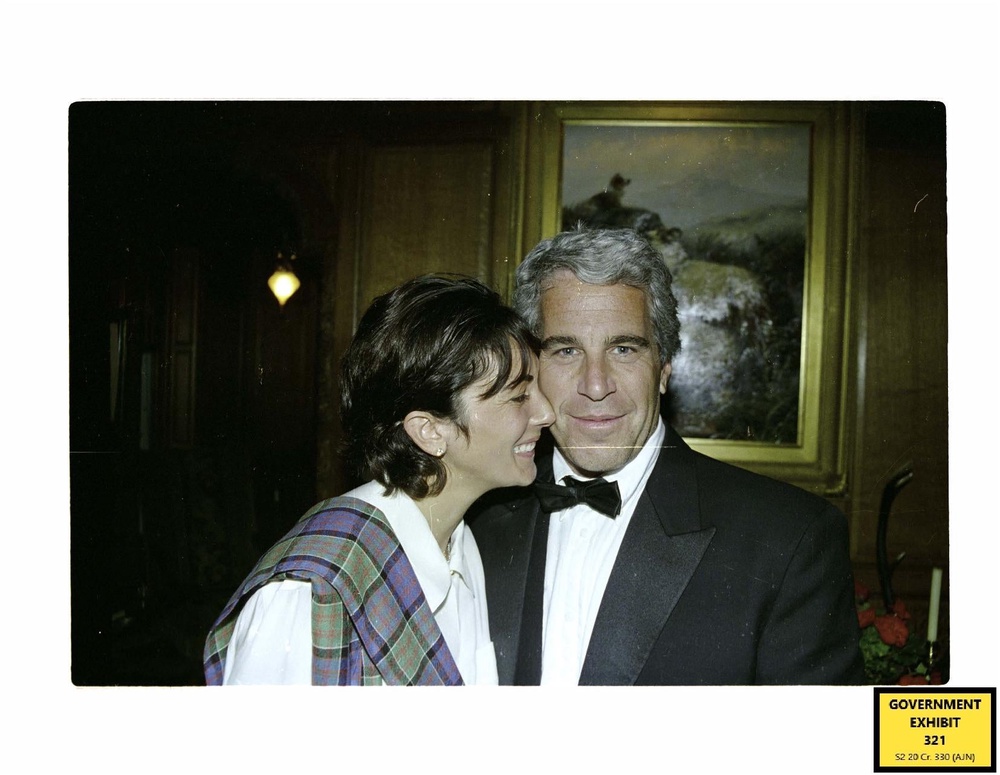 British socialite Ghislaine Maxwell with Epstein (US Department of Justice/PA) (PA Media)