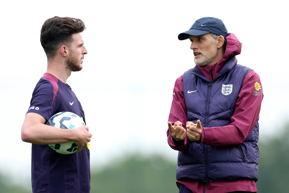 Thomas Tuchel (right) is excited to begin England’s World Cup campaign (Getty)