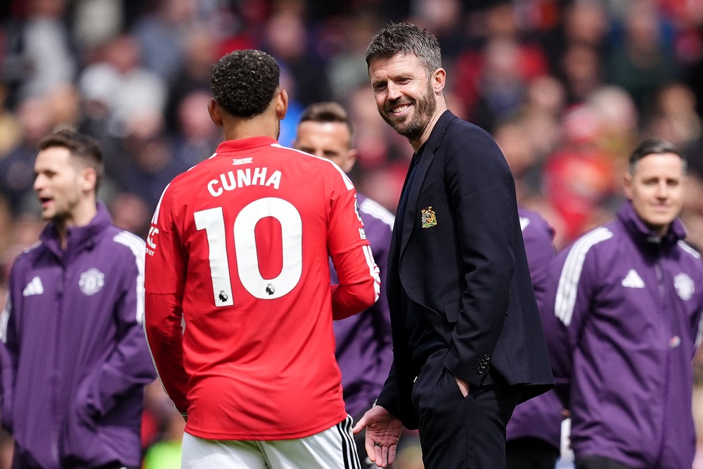 Michael Carrick has overseen an impressive turnaround at Old Trafford (Martin Rickett/PA) (PA Wire)