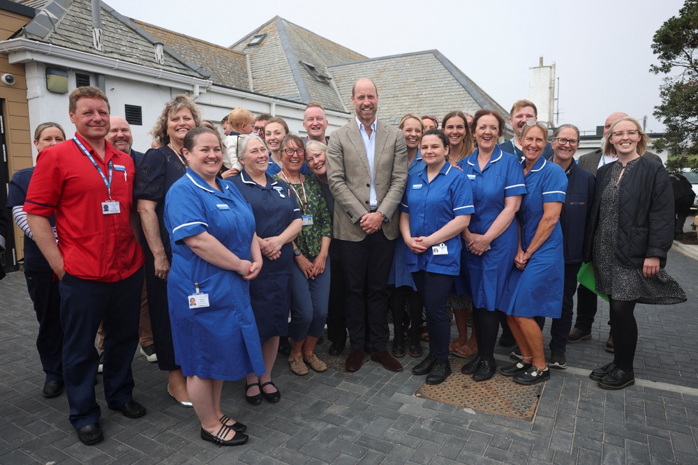 The Prince of Wales , during his visit to the Isles of Scilly Hospital in St Mary’s Hannah McKay/PA) (PA Wire)