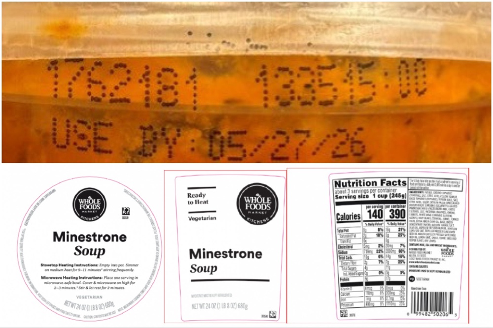 Whole Foods Market Kitchen Minestrone Soup has been recalled in 17 states over the risk of a 'life-threatening' allergen (FDA)