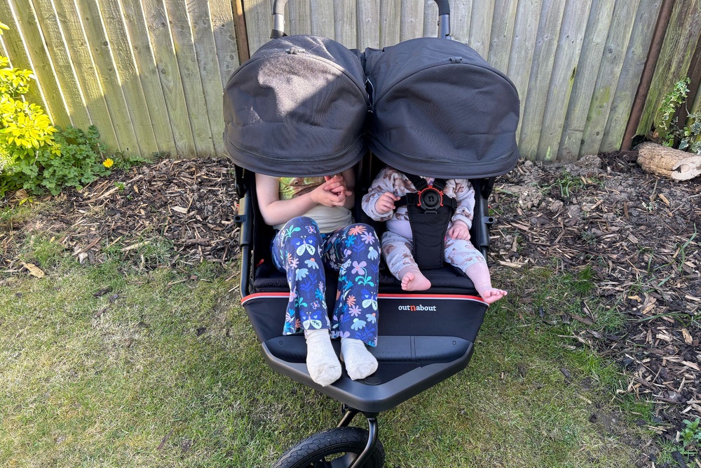 This is a practical double pushchair (Katie Byrne/The Independent)
