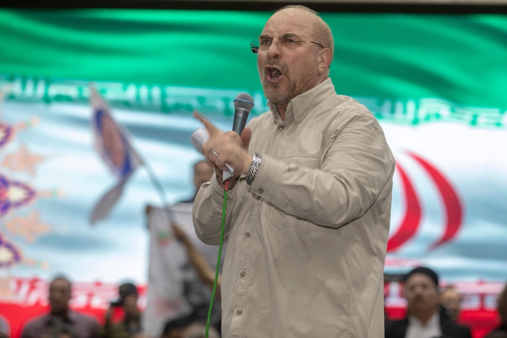 Iranian parliament Speaker Mohammad Bagher Qalibaf, (Getty)