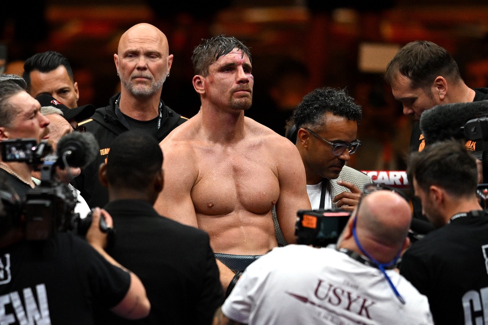 Rico Verhoeven after his late stoppage by Oleksandr Usyk (Getty)
