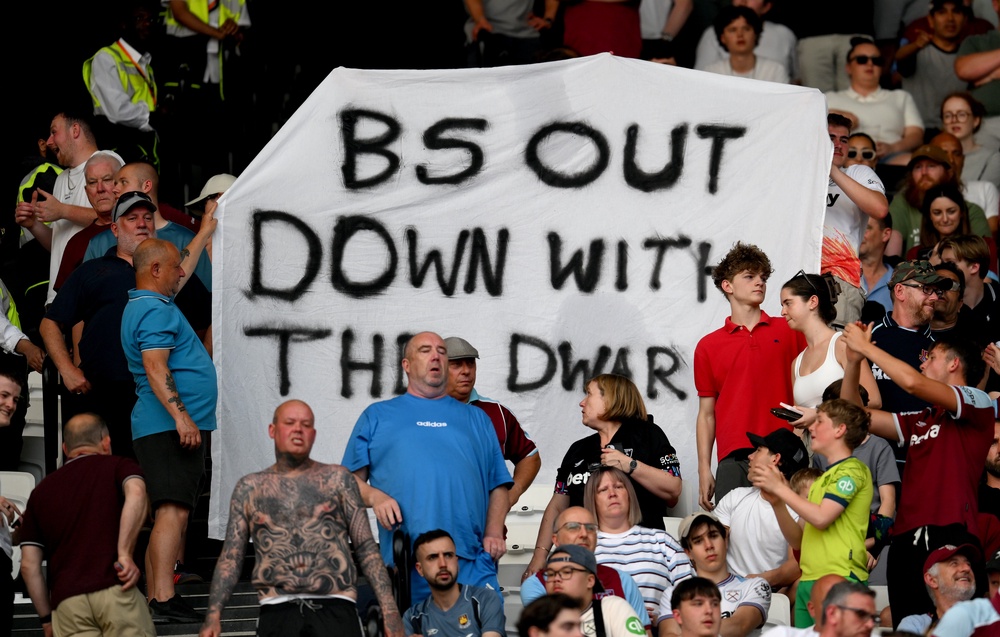 West Ham fans used their final Premier League to protest the ownership (Getty)