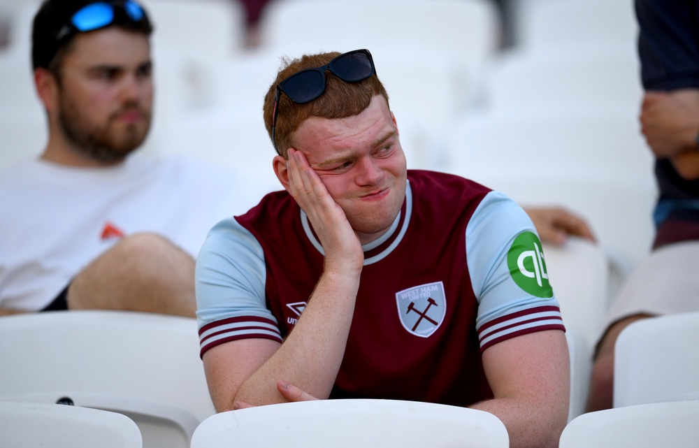 West Ham fans were left dejected but there was little shock to the outcome (Getty)