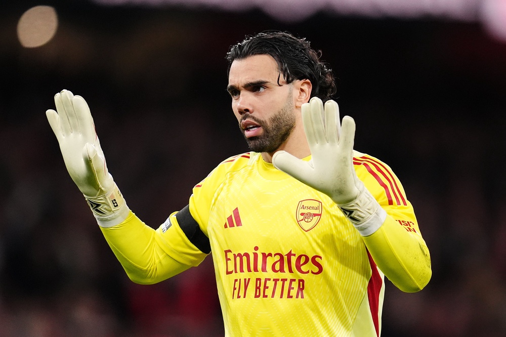 Arsenal’s David Raya won the Premier League’s Golden Glove for most clean sheets for the third successive season (John Walton/PA) (PA Wire)
