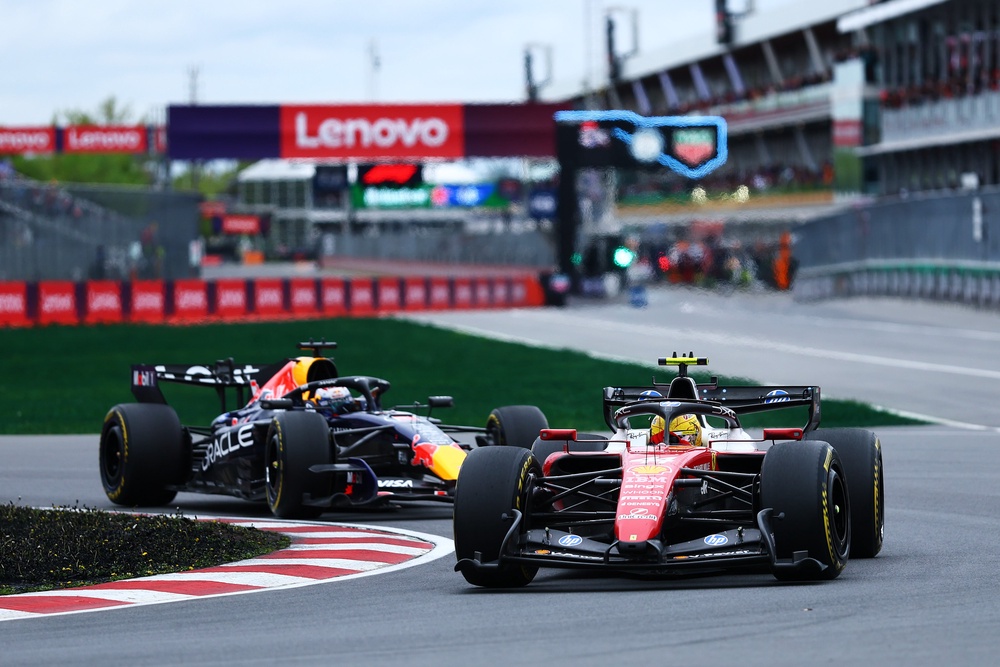 Hamilton overtook Max Verstappen for second in the closing stages (Getty)