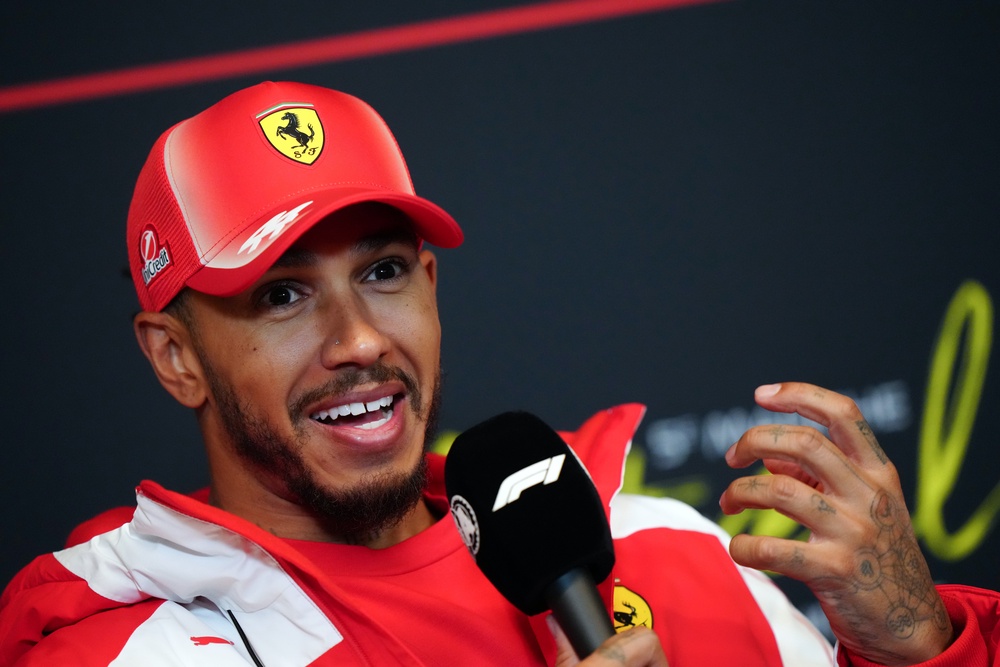 Hamilton toasted his best result for Ferrari (Bradley Collyer/PA) (PA Wire)