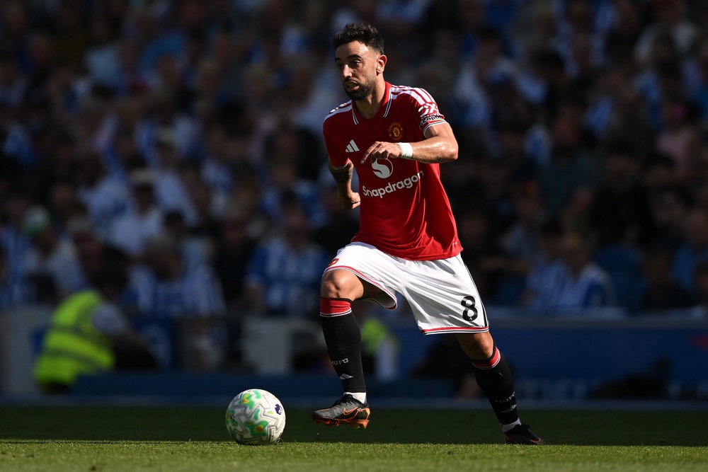 Bruno Fernandes is the new record holder for most Premier League assists in a season (21) (Getty)