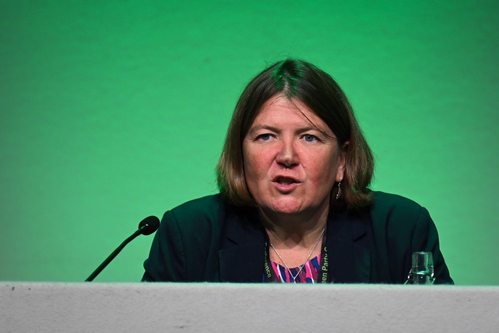 Ellie Chowns, the Westminster leader of the Green Party, said she thinks it’s “really important” they still contest the crucial election (Getty)