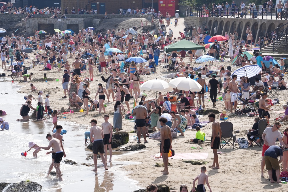 The Kent beach was packed with revellers across the long weekend (Gareth Fuller/PA ) (PA Wire)