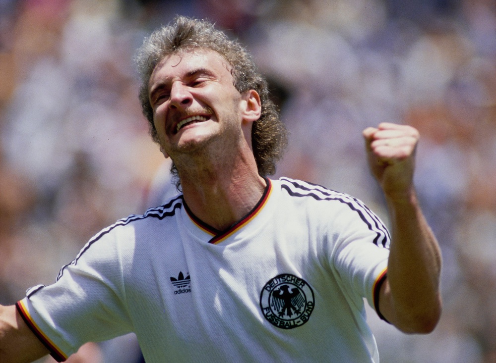 Rudi Voller won the 1990 World Cup and was a finalist in 1986 (Hulton Archive)