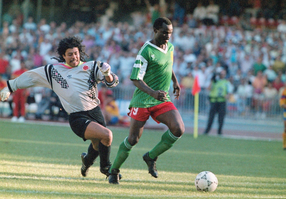 Cameroon’s Roger Milla was a star of Italia ‘90 (Getty Images)