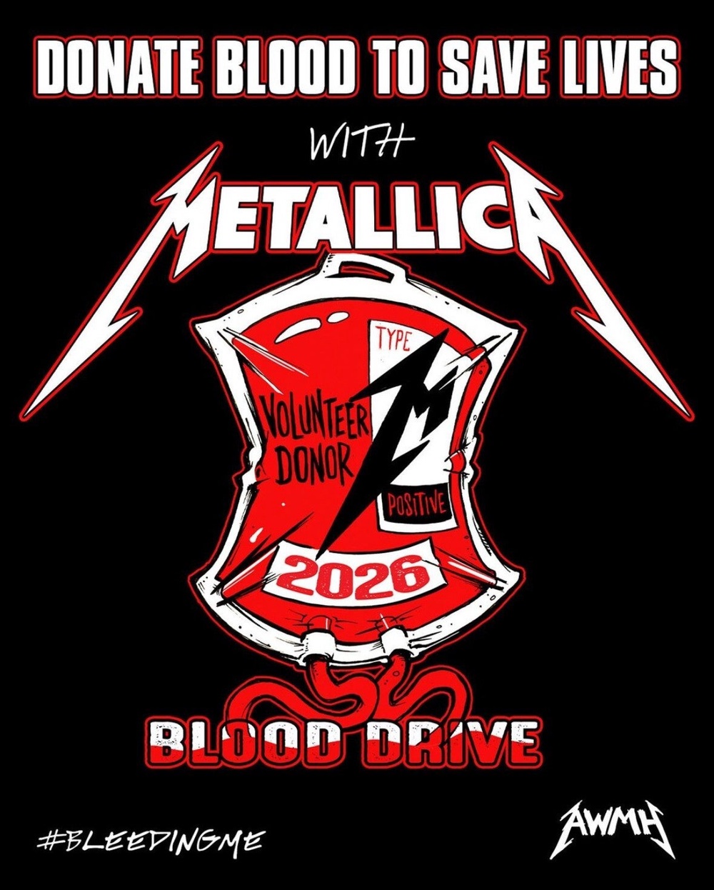 The metal veterans have called on their followers to donate blood and plasma around their upcoming tour dates (NHS Blood and Transfusion/PA) (PA Media)