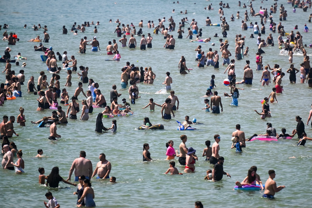 Large parts of England and Wales beat the May high record (Getty)