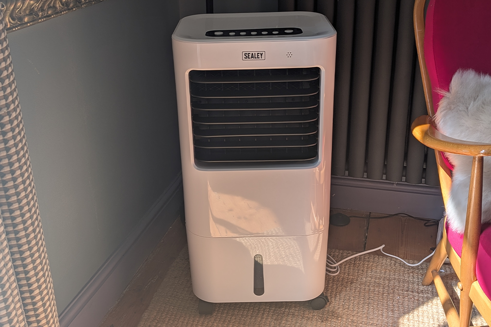 The Sealey kicked out a lovely cooling breeze during testing but I also found it carried well across the room (Joanne Lewsley/The Independent)