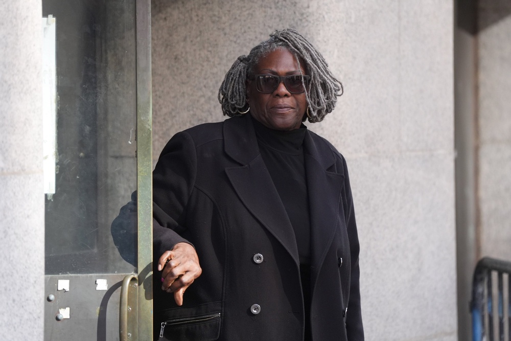 Janice Nix leaving the Old Bailey. (PA)