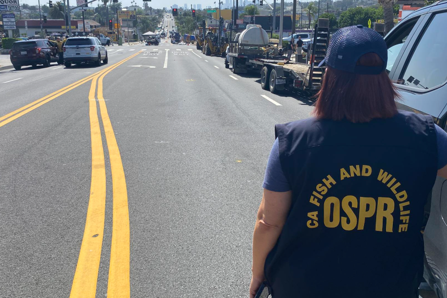 The pipeline was struck by a telecommunications contractor near the intersection of East Cesar E. Chavez Avenue and North Eastern Avenue (OSPR)