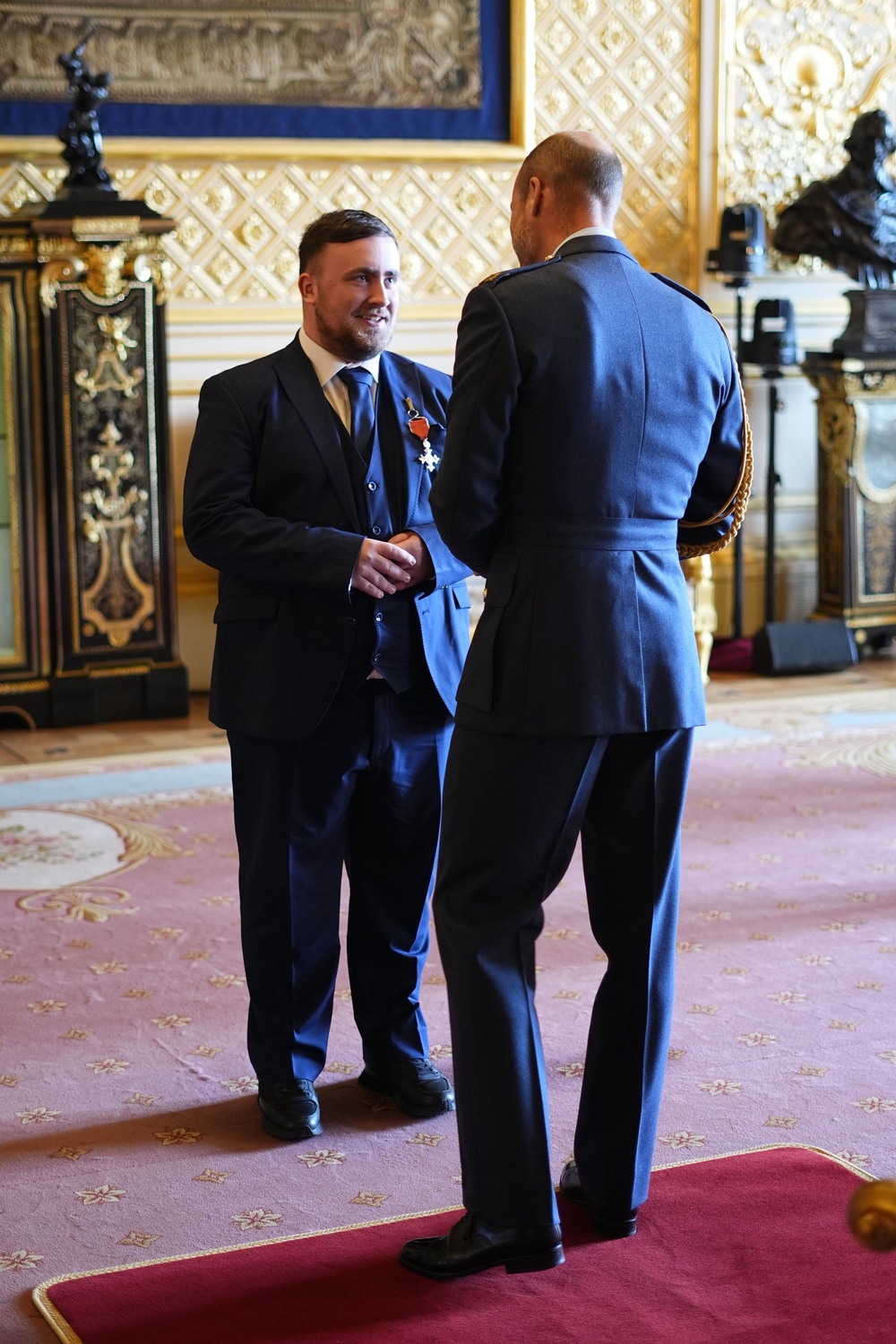 Luke Littler and Prince William discussed darts (Jordan Pettitt/PA)