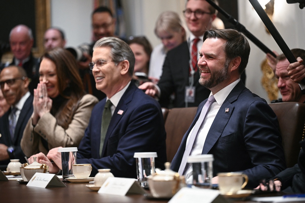 Cabinet members use the public meetings to give updates on what they are doing and compare it to Democrats, a White House official said (AFP/Getty)
