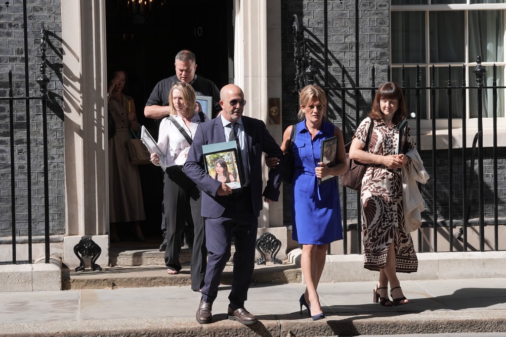 Bereaved parents whose children’s deaths were linked to social media leave 10 Downing Street, central London, following their meeting with Prime Minister Sir Keir Starmer (Stefan Rousseau/PA) (PA Wire)
