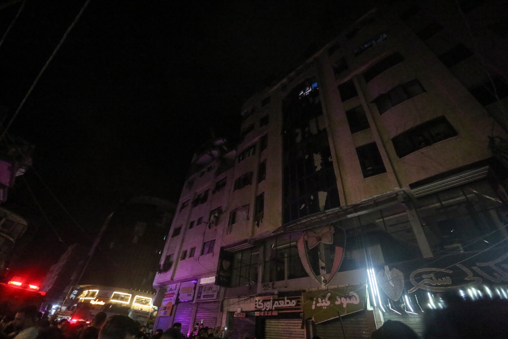 Initial reports have said at least two were killed in the strike and 10 injured (Getty)