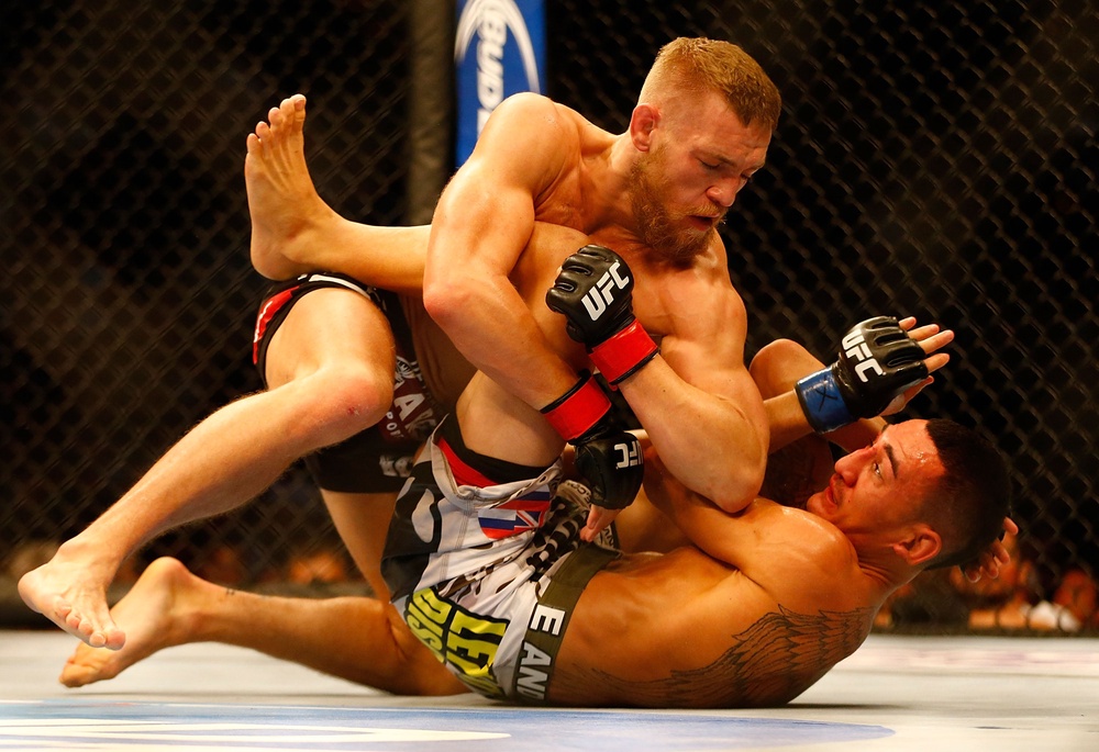 McGregor during his 2013 win over Max Holloway (Getty)