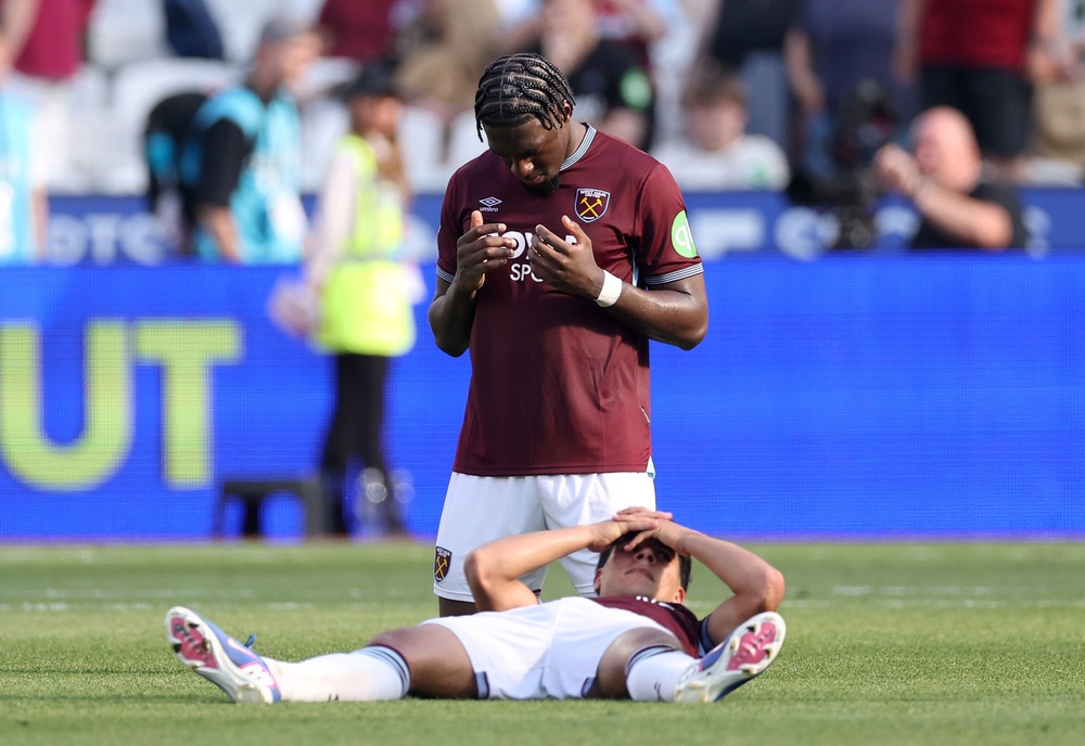 The Hammers were left dejected after dropping into the Championship (Getty)