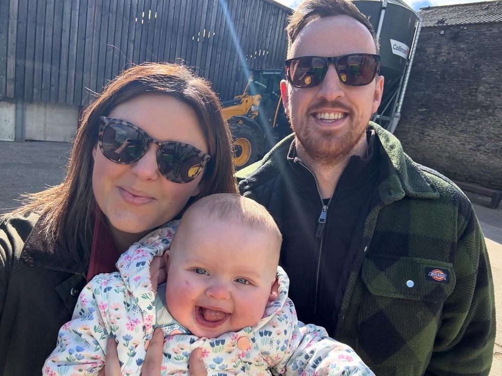Chloe Robinson, with Oli and baby Poppy, lost more than five litres of blood due to undiagnosed PAS (Chloe Robinson)