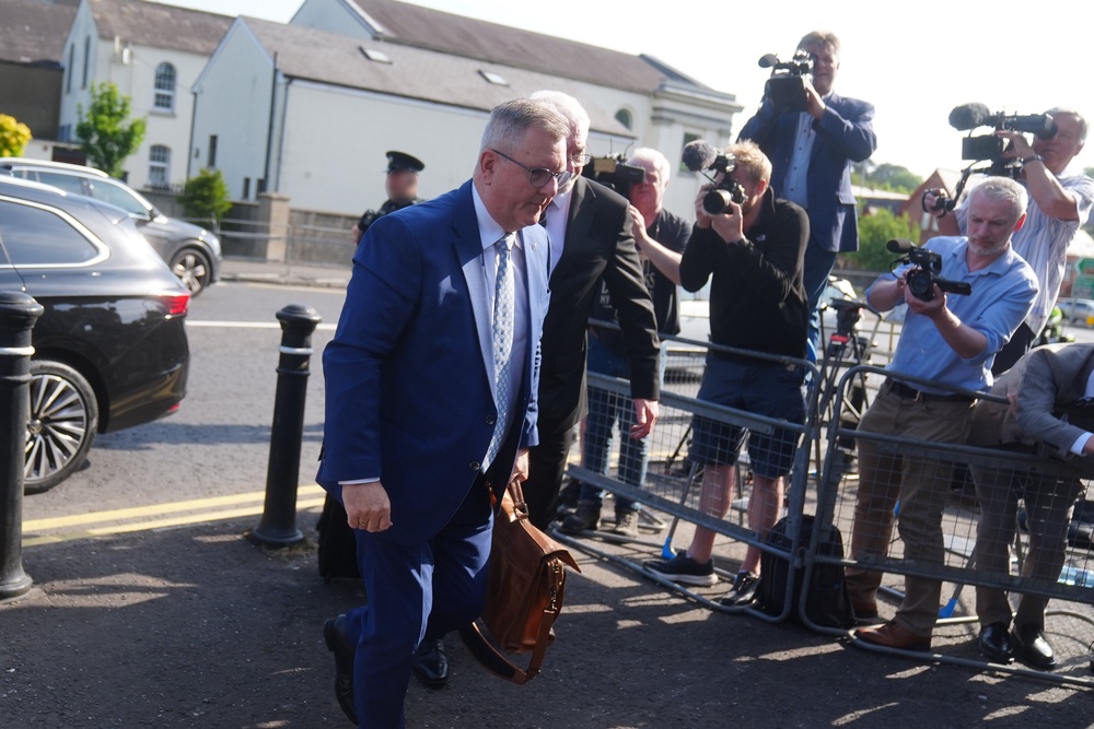 Sir Jeffrey Donaldson was arrested and charged at the end of March 2024 (Brian Lawless/PA) (PA Wire)