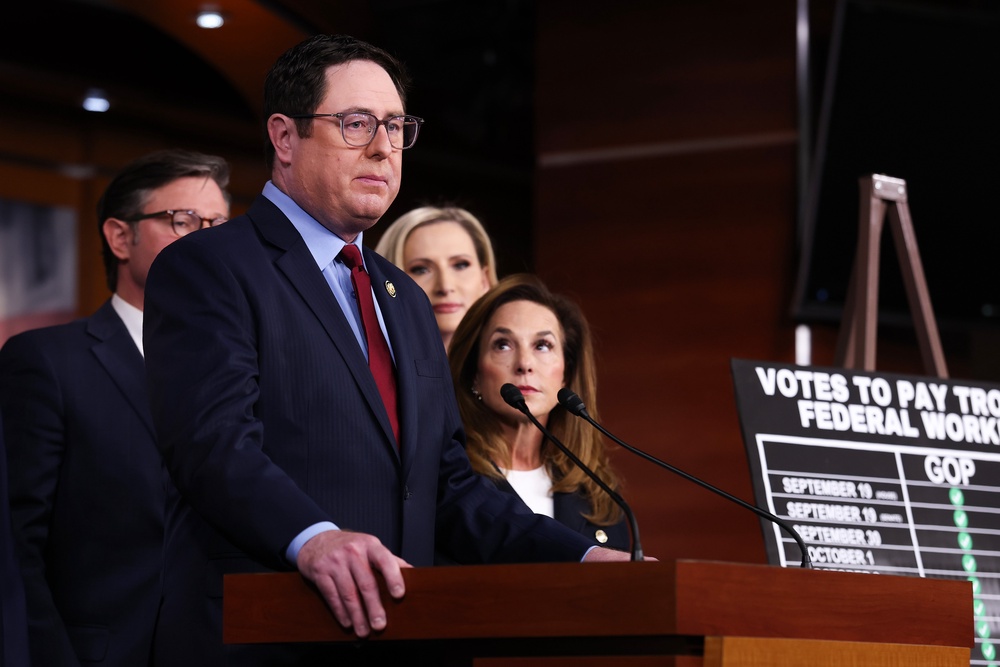 Despite facing heckling at town halls, Republican Rep. Mike Flood has continued to host them around Nebraska, allowing constituents to ask him questions about his work (Getty)