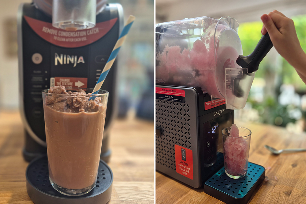 I made a range of frozen drinks in both machines, to see how they compared (Kerry Law/The Independent)
