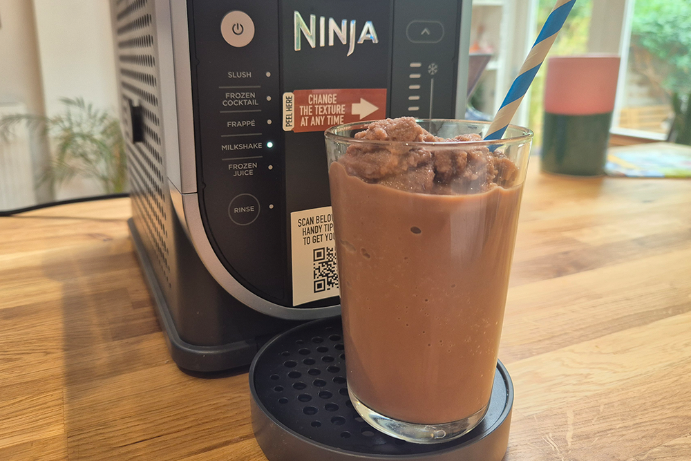 The Ninja slushi produced a much better milkshake than Salter’s machine (Kerry Law/The Independent)