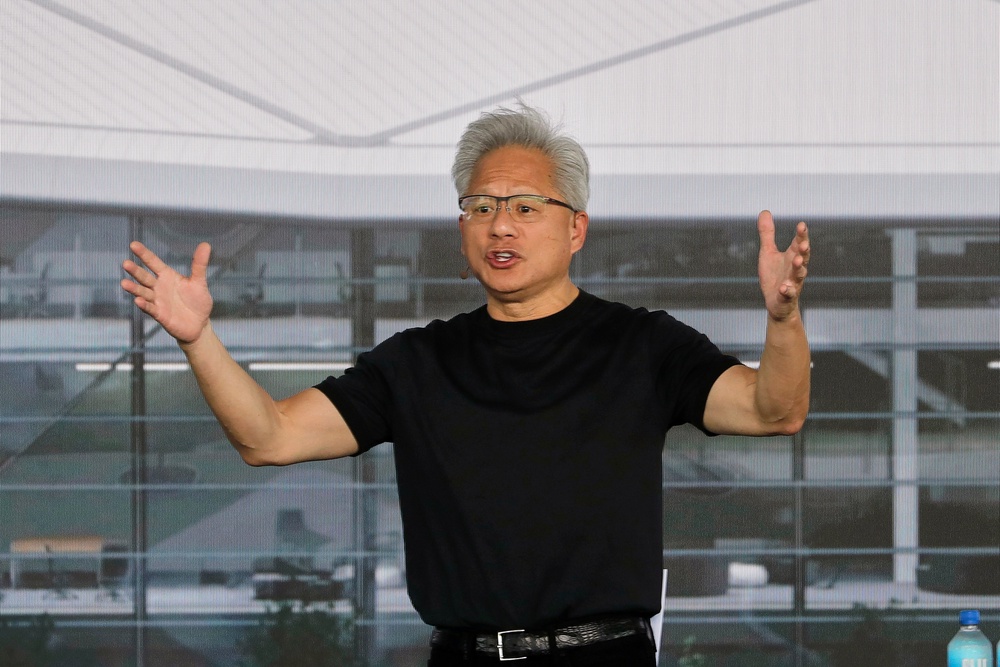 Jensen Huang of Nvidia, the most valuable publicly traded company, got a pay package valued at $36.3 million (AP)