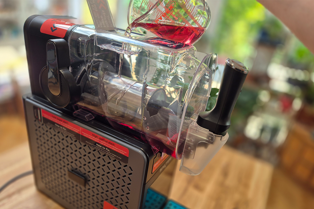Simply pour your premixed liquid (no ice required) into the tank then select a program to get started (Kerry Law/The Independent)