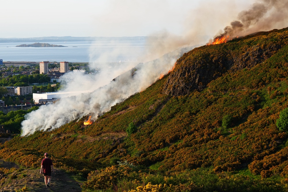 Wildfires were seen near Arthur’s Seat in Edinburgh (Jane Barlow/PA) (PA Wire)
