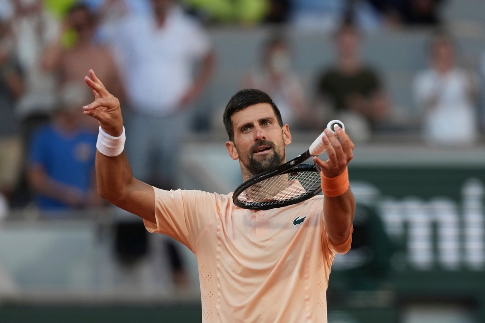 Djokovic faces Joao Fonseca in the third round (Thibault Camus/AP)