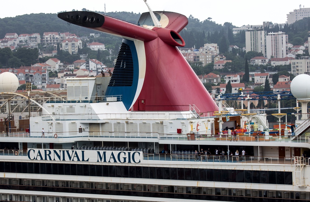 Jorge Luis Alverio Nunez of Florida has claimed in a lawsuit that Carnival Magic’s pool deck was ‘unreasonably and dangerously hot’ (AFP via Getty Images)