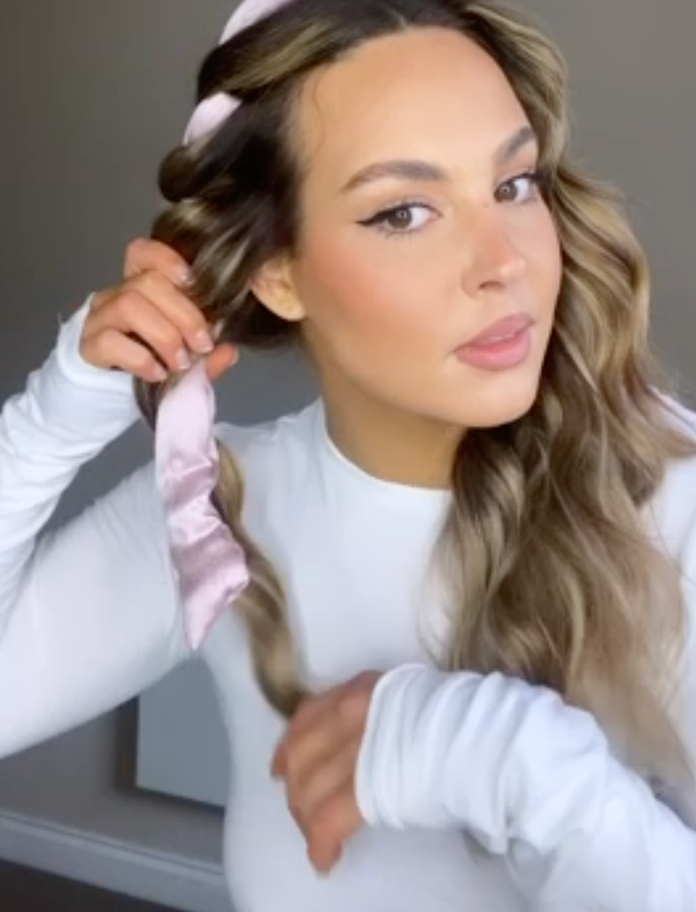 Overnight curls are a great option to style hair without heat (The Silk Collection)