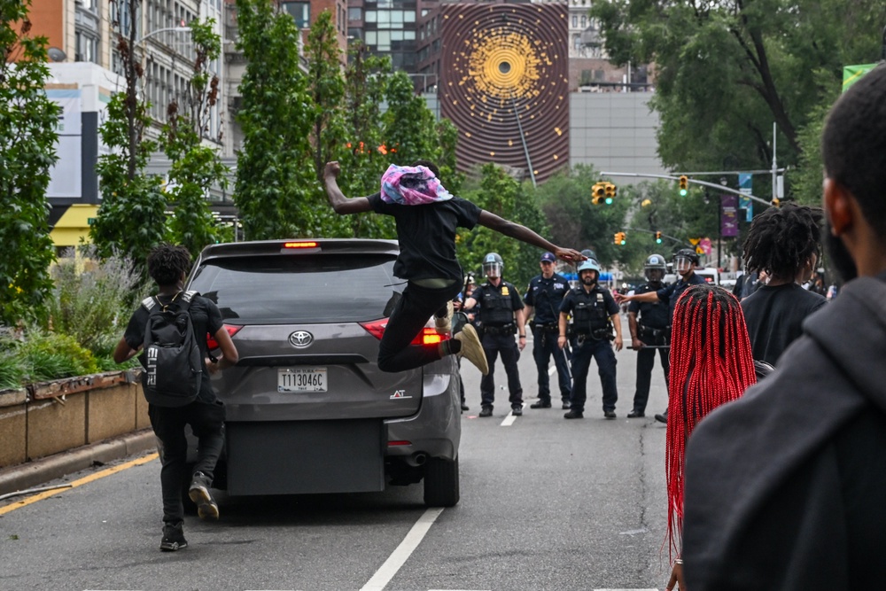 New York City got an early taste of teen takeovers in 2023, when thousands of young people rioted after internet personality Kai Cenant said he would give away a PlayStation video game console and other electronics in Manhattan’s Union Square. (Getty)