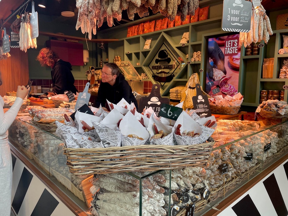 Martkthal has over 100 stalls of fresh produce and takeaway food (Natalie Crockett/The Independent)